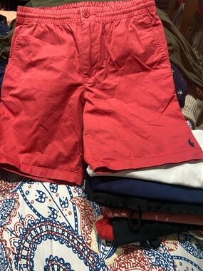 Polo Ralph Lauren Boys' Chino Shorts in the color Nantucket Red.